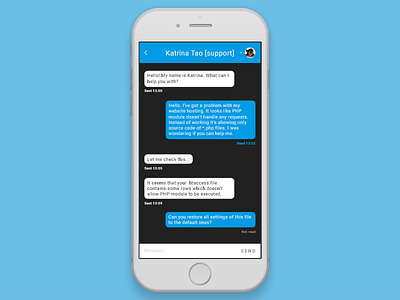 Daily UI Challenge Day 013 - Direct messaging app application chat clean flat instant messenger mobile modern support ui ux