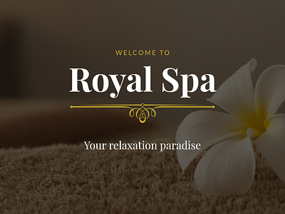 Royal Spa – home page design preview clean gold luxury minimalistic modern salon spa template themeforest