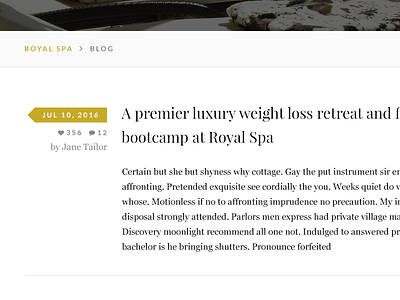 Royal Spa – blog pages design preview blog clean gold luxury minimalistic modern salon spa template themeforest ui