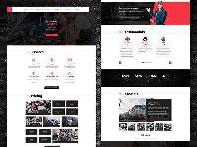 Carros — Multipurporse Auto Repair Service & Shop auto clean constrast e commerce flat landing modern service shop themeforest ui workshop