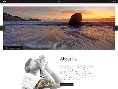 Photographer Multi Page [SIMON Project] blog bold clean creative landing minimalism photographer photography portfolio premium themeforest ui