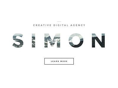 Creative Agency Front Page [SIMON Project] agency bold clean creative landing minimalism portfolio premium studio themeforest ui