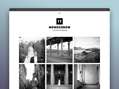 Monochrom Website bittorf danilo grid landing menu monochrom photography portfolio ui