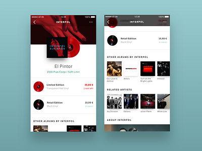 Vinyl Store App app design ios lp store ui ux vinyl