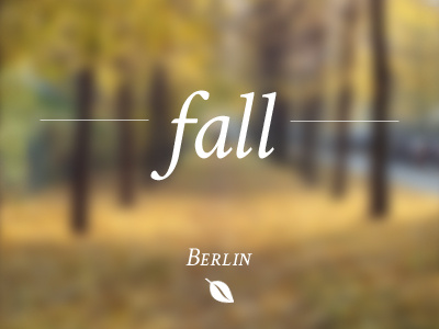 Fall berlin crimson fall typography