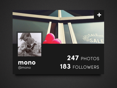 EyeEm profile widget card eyeem profile widget