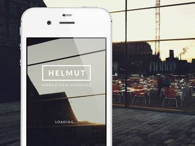Helmut loading screen app design film helmut loading mobile scanning screen