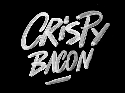 Crispy Bacon agency branding brush design font graphic handmade letter studio typography