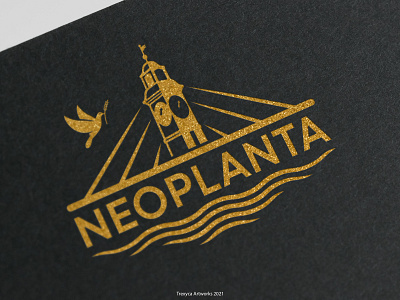 Neoplanta Logo (Gold) bridge danube dove logo neoplanta novisad river serbia vector wheat