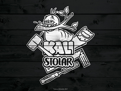 Kali Stolar Logo (Black & White)