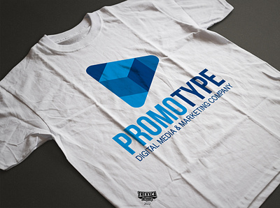 PromoType Logo (on T-Shirt) brand brandidentity company design digital graphic graphicdesign identity logo logodesign marketing media promo promotype t shirt tshirt type vector