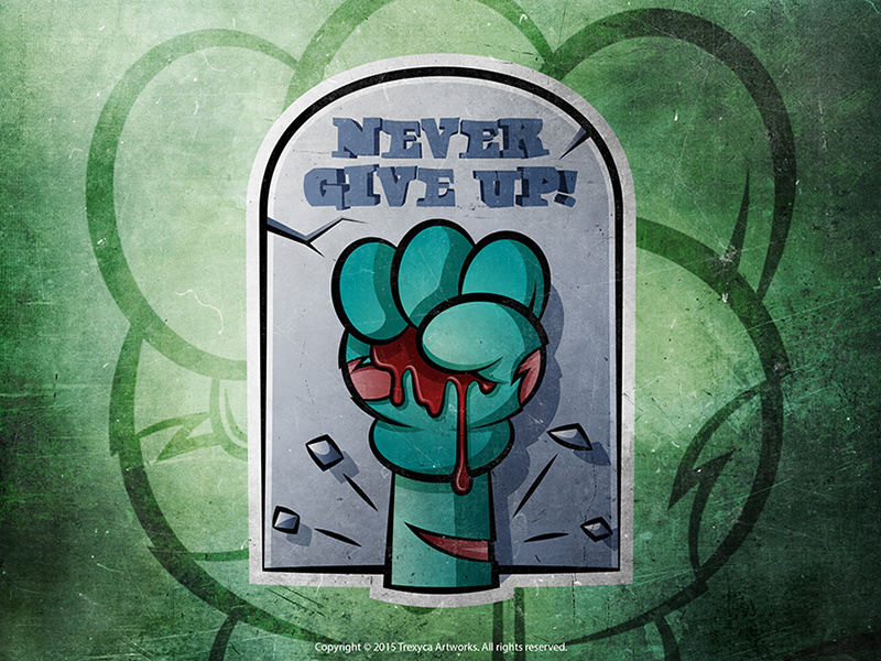 Never Give Up Sticker never give up photoshop illustrator adobe design character cartoon vector sticker