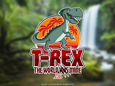 T-Rex Sticker cartoon character design illustration illustrator photoshop sticker t rex tyrannosaurus rex vector