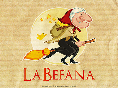 La Befana Mascot Logo cartoon character design hag hex illustrator logo mascot photoshop sorceress vector witch