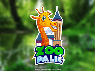 Zoo Palic Mascot Logo cartoon character design giraffe illustration illustrator logo mascot photoshop sticker vector zoo
