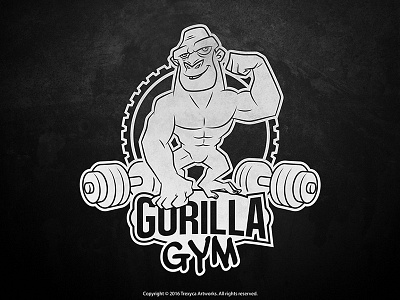 Mascot Logo for a gym ape cartoon cartoon logo character design gorilla gym illustration illustrator mascot mascot logo vector vectorworks