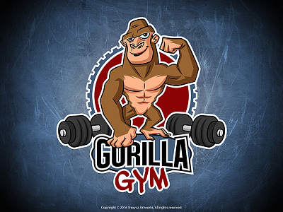 Gorilla Gym Mascot Logo