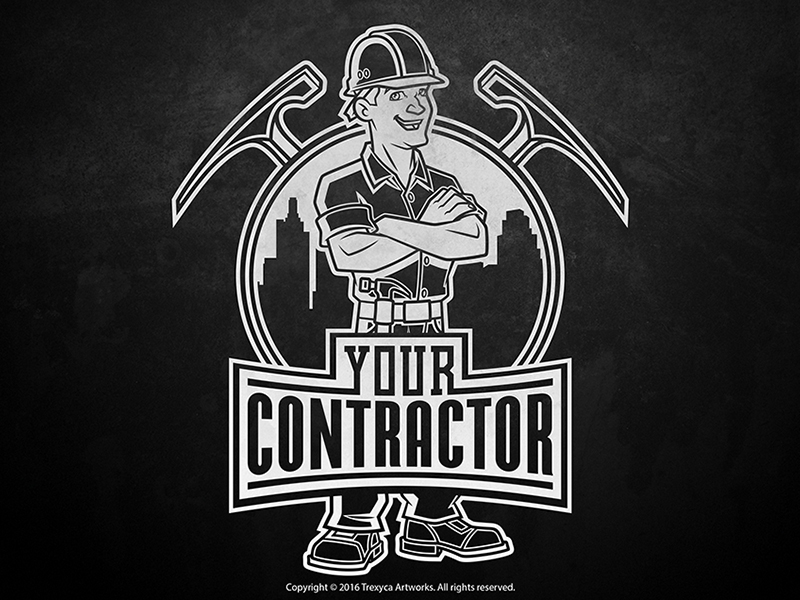 Mascot Logo for a Construction Company (Black & White) by Trexyca ...