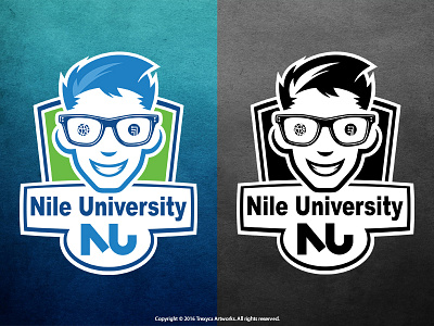 Mascot Logo for an University brainy cartoon logo character design geek illustration illustrator mascot logo student trendy university vector