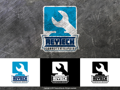 Reytech Computer Repair Logo computer illustrator logo photoshop repair service vector