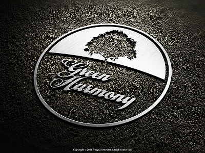 Green Harmony Logo business horticulture illustrator logo photoshop vector