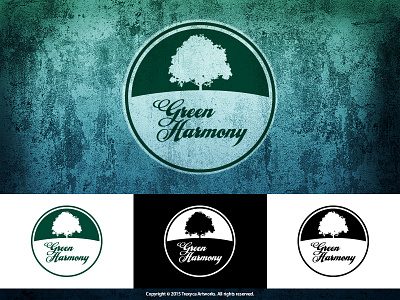 Green Harmony Logo business horticulture illustrator logo photoshop vector