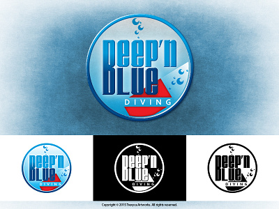 Deep'N Blue Logo club companylogo diving illustrator logo logodesign logos logotype photoshop vector