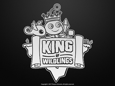 King of Wildlings Cartoon Logo (Black & White) cartoon logo character design cover game illustration logo mascot mascot logo photoshop sticker tshirt vector