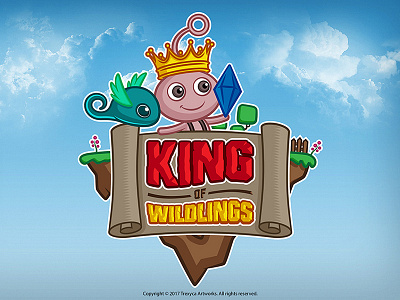 King of Wildlings Cartoon Logo cartoon logo character design cover game illustration logo mascot mascot logo photoshop sticker tshirt vector