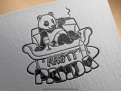 Nasty Panda Cartoon Logo cartoon logo character design emblem logo illustration illustrator logo mascot logo nasty panda photoshop sticker vector