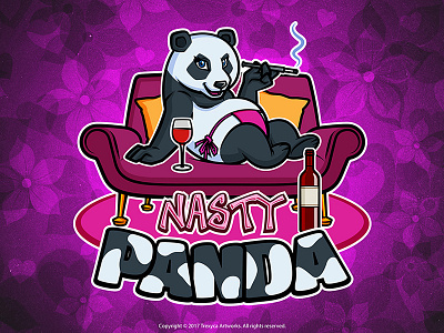 Nasty Panda Cartoon Logo