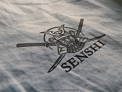 Emblem Logo for a Clothing Line brand character clothing combatant fighter illustrator logo mascot samurai shogun vector warrior