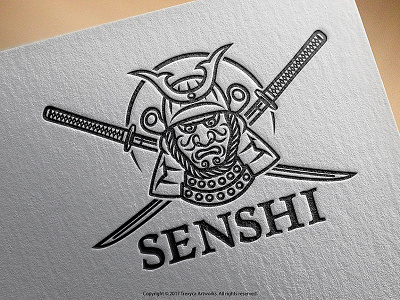 Emblem Logo for a Clothing Line brand character clothing combatant fighter illustrator logo mascot samurai shogun vector warrior