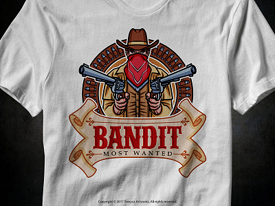 Bandit T-Shirt bandit cartoon logo character design emblem logo illustration logo mascot mascot logo outlaw photoshop tshirt vector