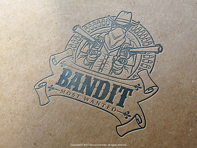 Bandit Mascot Logo bandit cartoon logo character design emblem logo illustration logo mascot mascot logo outlaw photoshop vector wild west