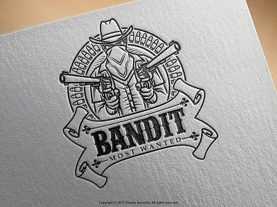 Bandit Mascot Logo bandit cartoon logo character design emblem logo illustration logo mascot mascot logo outlaw photoshop vector wild west