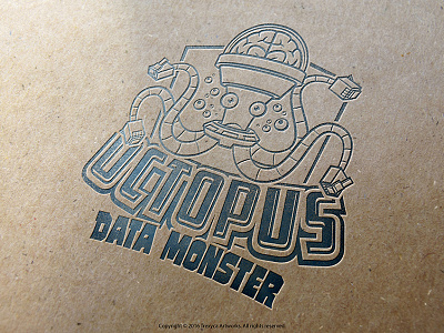 Octopus Data Monster Mascot Logo