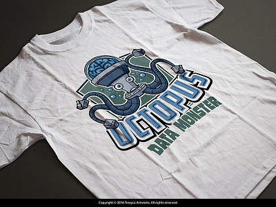 Octopus Data Monster T-Shirt cartoon logo character design illustrator logo mascot logo monster octopus vector vectorworks