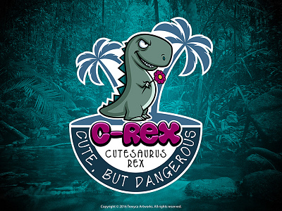 Cutesaurus Rex Sticker
