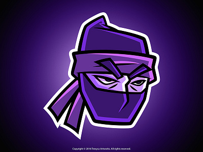 Night Fighter Head cartoon cartoon logo character design fighter illustration illustrator logo mascot mascot logo ninja sticker vector