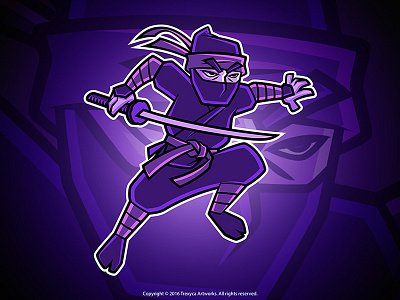 Night Fighter Full Body cartoon cartoon logo character design fighter illustration illustrator logo mascot mascot logo ninja sticker vector