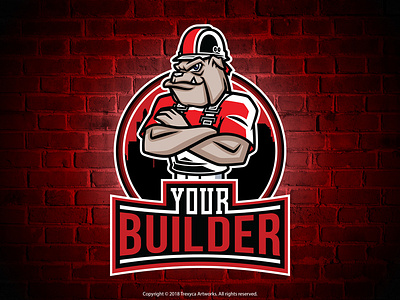 Mascot Logo for a Construction Company angry builder bulldog cartoon cartoonlogo character characterdesign construction design dog illustration logo mascot mascotlogo strong vector vectorgraphic vectorillustration worker