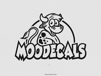 MooDecals Logo (Black & White) bull cartoon cartoonlogo character characterdesign cow decals design illustration illustrator logo mascot mascotdesign mascotlogo moo vector vectordesign vectorillustration