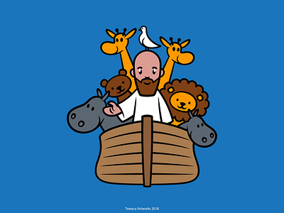 Noah bible cartoon character characterdesign design holy illustration illustrator noah saint saintly vector vectorart vectordesign vectorillustration vectorillustrator