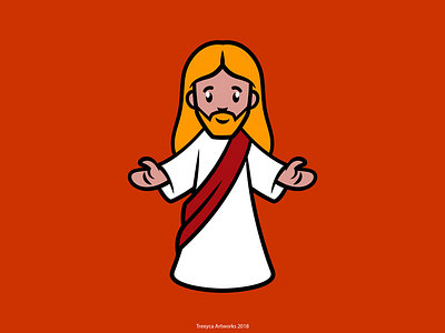 Jesus bible cartoon character characterdesign design holy illustration illustrator jesus saint saintly vector vectorart vectordesign vectorillustration vectorillustrator