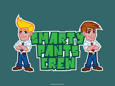 Smarty Pants Crew Cartoon Logo cartoon cartoonlogo character characterdesign design illustration illustrator logo mascot mascotdesign mascotlogo vector vectordesign vectorillustration