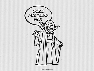 Size Matters Not (Black & White) cartoon cartooncharacter character characterdesign design illustration illustrator star starwars vector vectorart vectorillustration vectorillustrator vectors wars yoda