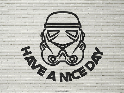 Have a Nice day cartoon character characterdesign design illustration illustrator logo logodesign mascot mascotcharacter mascotdesign star starwars stormtrooper tshirt vector vectorart vectorillustration vectors wars