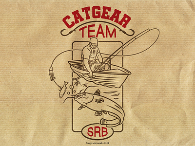 Catgear Team Logo branding cartoon cartoon logo cartoonlogo catfish catgear character characterdesign design emblem logo fish fish logo fisherman fishing illustration illustrator logo logodesign vector vectorillustration