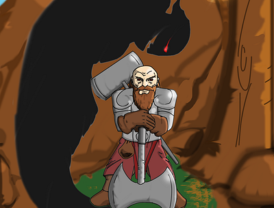 Cursed dwarf illustration